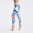 Qickitout 12% Spandex High Waist Digital Printed Fitness Leggings Push Up Sport GYM Leggings Women