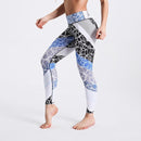 Qickitout 12% Spandex High Waist Digital Printed Fitness Leggings Push Up Sport GYM Leggings Women