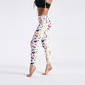 Qickitout 12% Spandex High Waist Digital Printed Fitness Leggings Push Up Sport GYM Leggings Women