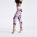 Qickitout 12% Spandex High Waist Digital Printed Fitness Leggings Push Up Sport GYM Leggings Women