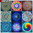 HOMFUN Square Round Drill 5D Diamond Painting Environmental Crafts Full Diamond Embroidery "Mandala kaleidoscope" Home decor