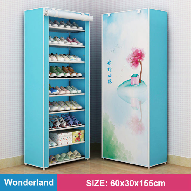 Multilayer Shoe Cabinet Dustproof Shoes Storage Closet Hallway Space-saving Shoerack Organizer Holder Home Furniture Shoe Rack