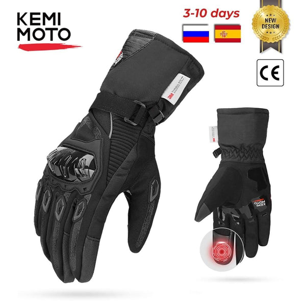 KEMiMOTO Motorcycle Gloves Men Cycling Mountain Bike Guantes Motocross Luvas Touch Screen Moto Gloves Men Spring Summer Winter
