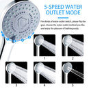Bathroom Shower Adjustable Jetting Shower Head Water Saving Handheld Adjustable 5 Modes SPA Shower Bath Head Bathroom Accessorie