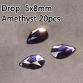 20PCS AB Mix Colors Tips Nail Rhinestones flat Pixie crystal Drop diamonds 3D Manicure Nail Art Decoration Charms Jewelry