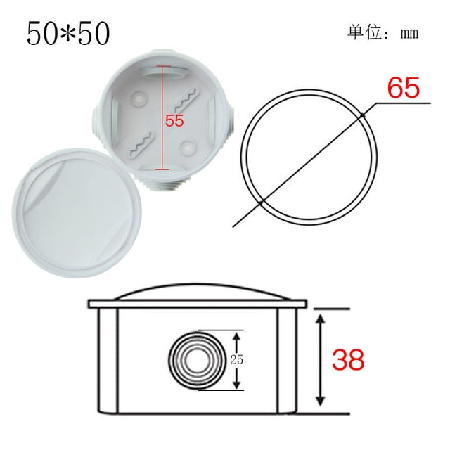 Outdoor waterproof power box ABS plastic IP65 electric control box DIY indoor wire shell connection cable branch junction box