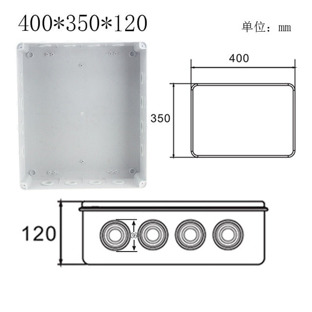 Outdoor waterproof power box ABS plastic IP65 electric control box DIY indoor wire shell connection cable branch junction box