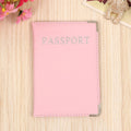 PU Leather Passport Cover Cute Business Card Holder Pouch for Travel Wallet Russian Netherland Case Women Pink