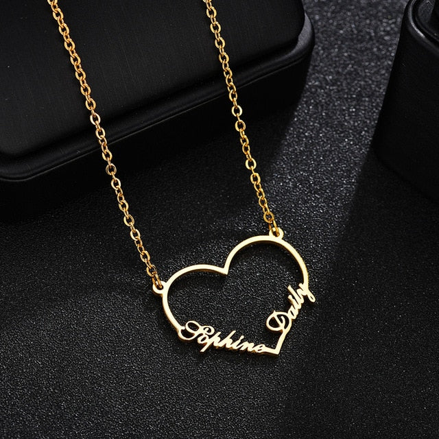 Atoztide Custom letter Necklaces Personalized Jewelry Chain Pendant name gold necklace for women stainless steel Gifts
