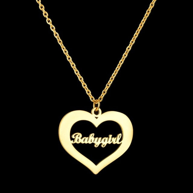 Atoztide Custom letter Necklaces Personalized Jewelry Chain Pendant name gold necklace for women stainless steel Gifts