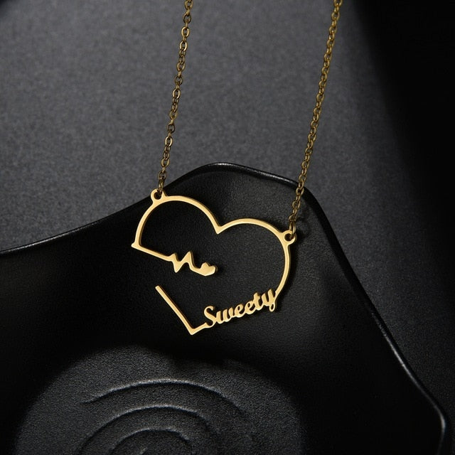 Atoztide Custom letter Necklaces Personalized Jewelry Chain Pendant name gold necklace for women stainless steel Gifts