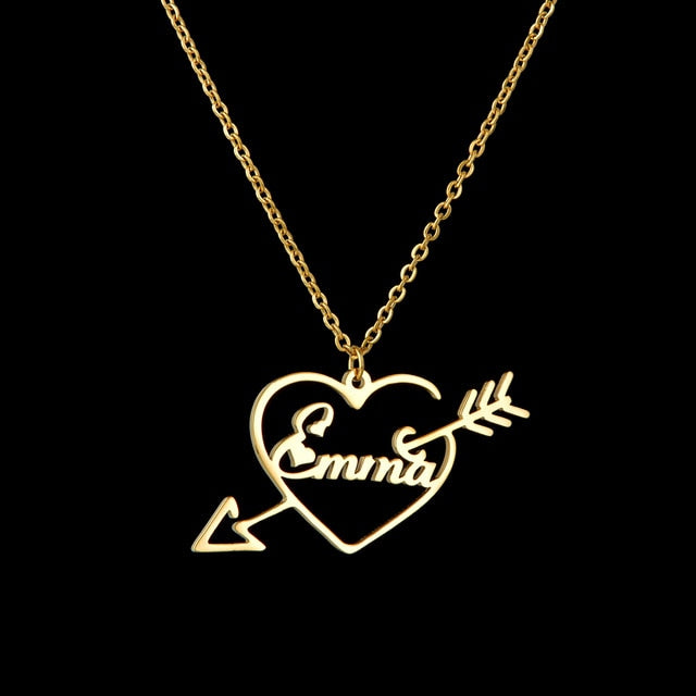 Atoztide Custom letter Necklaces Personalized Jewelry Chain Pendant name gold necklace for women stainless steel Gifts
