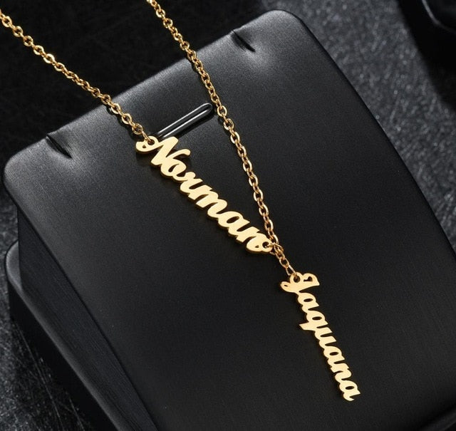 Atoztide Custom letter Necklaces Personalized Jewelry Chain Pendant name gold necklace for women stainless steel Gifts