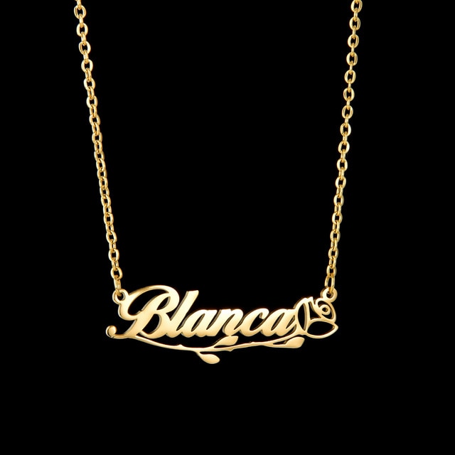 Atoztide Custom letter Necklaces Personalized Jewelry Chain Pendant name gold necklace for women stainless steel Gifts