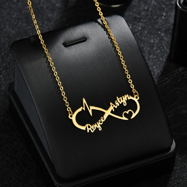 Atoztide Custom letter Necklaces Personalized Jewelry Chain Pendant name gold necklace for women stainless steel Gifts