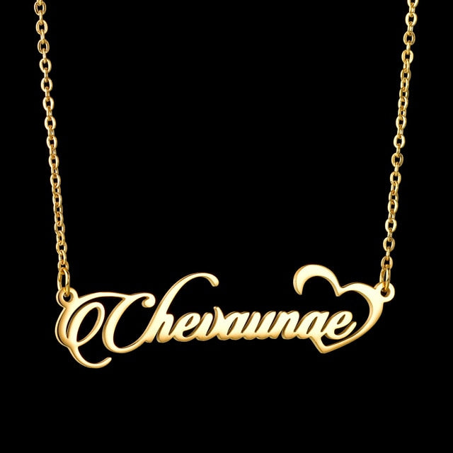 Atoztide Custom letter Necklaces Personalized Jewelry Chain Pendant name gold necklace for women stainless steel Gifts