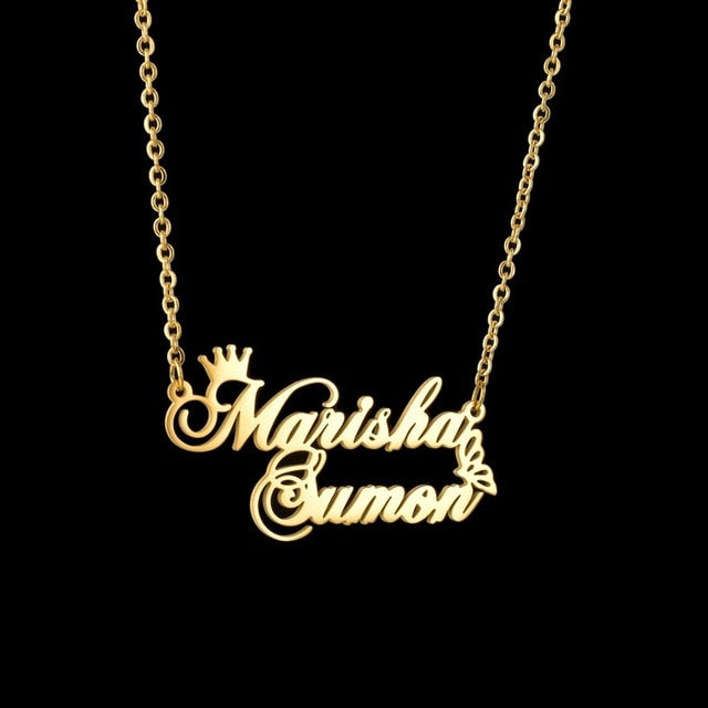 Atoztide Custom letter Necklaces Personalized Jewelry Chain Pendant name gold necklace for women stainless steel Gifts