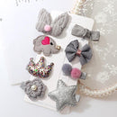 8Pcs hair clip set Girl Cute Hair bands Hair Accessories Bow Flower animal headwear Hairpins cartoon hair band Hairpin Headdress