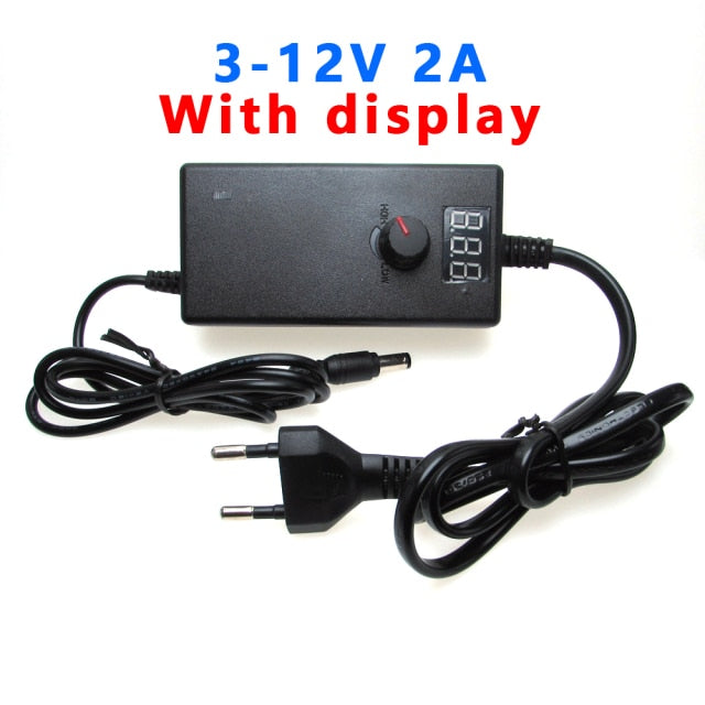 Adjustable AC To DC Power Supply 3V 5V 6V 9V 12V 15V 18V 24V 1A 2A 5A Power Supply Adapter Universal 220V To 12 V Volt Adapter
