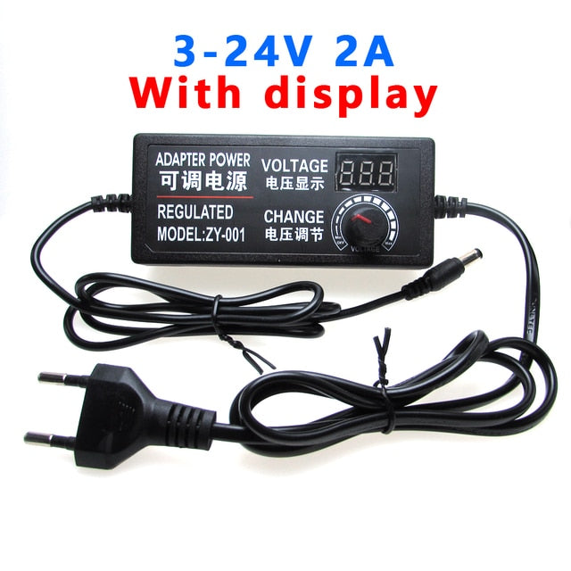 Adjustable AC To DC Power Supply 3V 5V 6V 9V 12V 15V 18V 24V 1A 2A 5A Power Supply Adapter Universal 220V To 12 V Volt Adapter