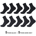 10 Pairs/Lot Men Bamboo Fiber Socks 2020 Hot Compression Autumn Long Black Business Casual Man Dress Sock Gifts Plus Size 42-45