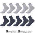 10 Pairs/Lot Men Bamboo Fiber Socks 2020 Hot Compression Autumn Long Black Business Casual Man Dress Sock Gifts Plus Size 42-45