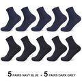 10 Pairs/Lot Men Bamboo Fiber Socks 2020 Hot Compression Autumn Long Black Business Casual Man Dress Sock Gifts Plus Size 42-45