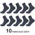 10 Pairs/Lot Men Bamboo Fiber Socks 2020 Hot Compression Autumn Long Black Business Casual Man Dress Sock Gifts Plus Size 42-45