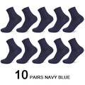 10 Pairs/Lot Men Bamboo Fiber Socks 2020 Hot Compression Autumn Long Black Business Casual Man Dress Sock Gifts Plus Size 42-45