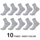 10 Pairs/Lot Men Bamboo Fiber Socks 2020 Hot Compression Autumn Long Black Business Casual Man Dress Sock Gifts Plus Size 42-45