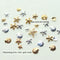 100PCS/bag  3MM&5M 3D Metal Sea Shell Starfish Mixed Gold Silver Nail Art  Rhinestone Stud Spike Nail Tips Stickers Accessories