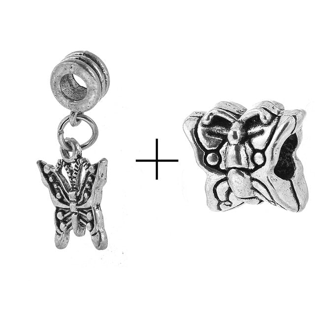 2pcs/Lot The Little Mermaid Princess and Minnie Beads Fit Brand Charms Bracelet Necklace For Woman Jewelry Making Accessories
