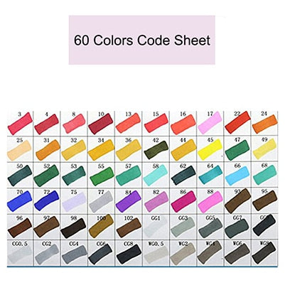 TouchFive Markers 12/80/168 Color Sketch Art Marker Pen Double Tips  Alcoholic Pens For Artist Manga Markers Art Supplies School