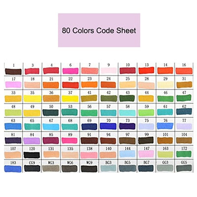 TouchFive Markers 12/80/168 Color Sketch Art Marker Pen Double Tips  Alcoholic Pens For Artist Manga Markers Art Supplies School