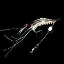 5pcs/Lot Luminous Shrimp Soft Lure Artificial Silicone Bait With Hooks Swivels Lures Set Anzois Sabiki Rigs Fishing Tackle