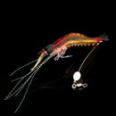 5pcs/Lot Luminous Shrimp Soft Lure Artificial Silicone Bait With Hooks Swivels Lures Set Anzois Sabiki Rigs Fishing Tackle