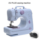 Inne Portable Sewing Machine Mini Electric Household Crafting Mending Overlock 12 Stitches with Presser Foot Pedal Beginners