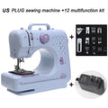 Inne Portable Sewing Machine Mini Electric Household Crafting Mending Overlock 12 Stitches with Presser Foot Pedal Beginners