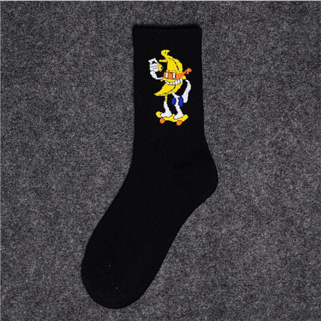 1 pair Men's and women's socks autumn Breathable ins Korean middle tube tide net red street long socks