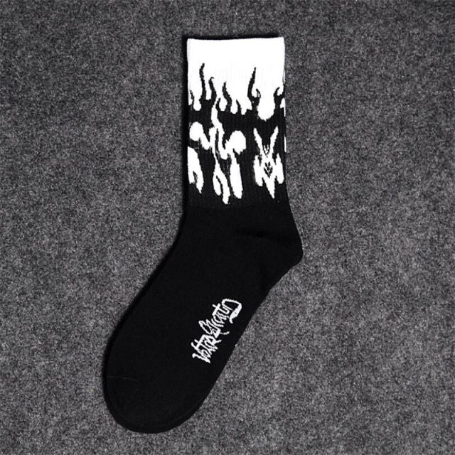 1 pair Men's and women's socks autumn Breathable ins Korean middle tube tide net red street long socks