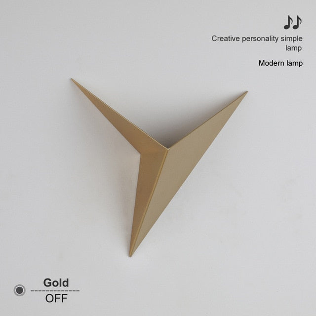 Modern minimalist triangle shape LED Wall Lamps  Nordic style Indoor Wall Lamps Living Room Lights 3W AC85-265V Simple Lighting