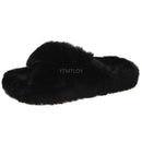 Summer Fluffy Raccoon Fur Slippers Shoes Women Real Fox Fur Flip Flop Flat Furry Fur Slides Outdoor Sandals Woman Amazing Shoes