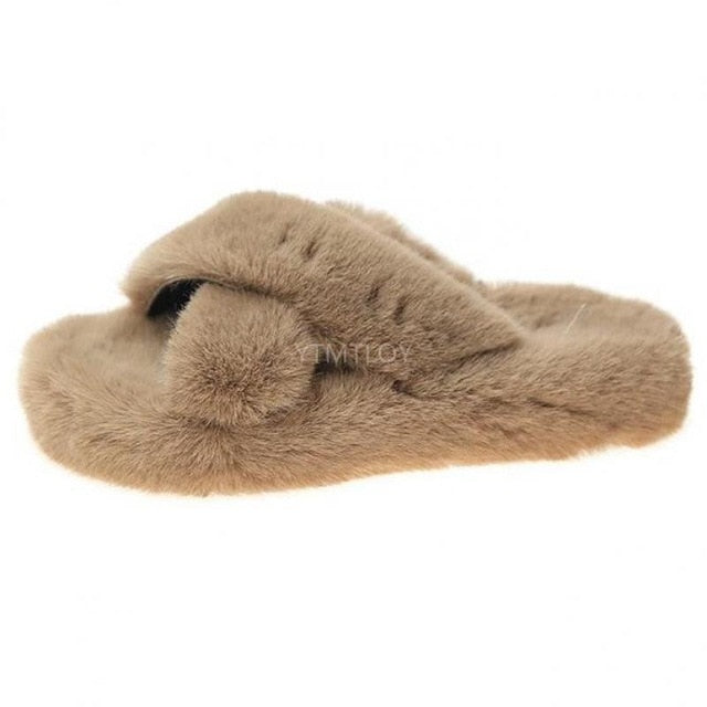 Summer Fluffy Raccoon Fur Slippers Shoes Women Real Fox Fur Flip Flop Flat Furry Fur Slides Outdoor Sandals Woman Amazing Shoes