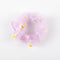 Sweet Embroidery Flowers Mesh Scrunchies Women Romantic Pink Blue Hair Rope Transparent Tulle Organza Hair Ties Hair Accessories
