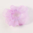 Sweet Embroidery Flowers Mesh Scrunchies Women Romantic Pink Blue Hair Rope Transparent Tulle Organza Hair Ties Hair Accessories