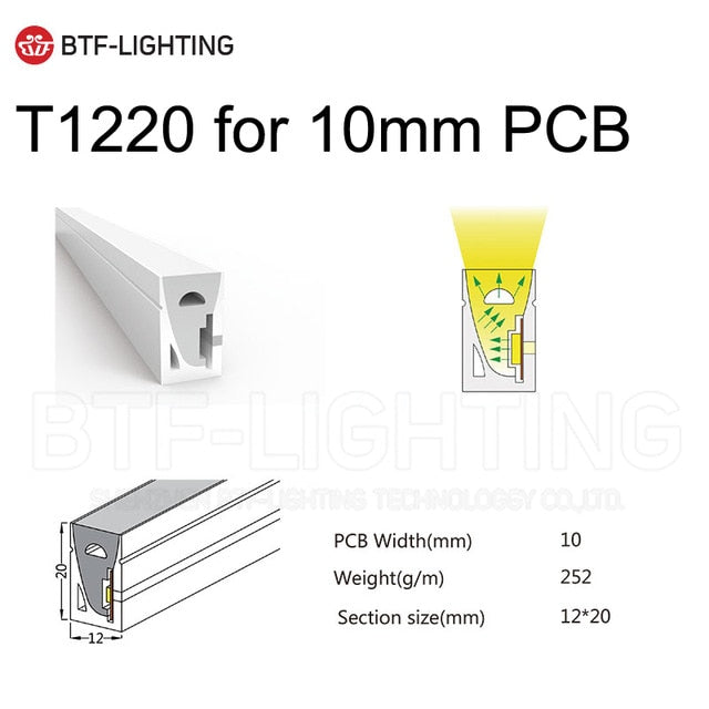 WS2812B WS2811 Neon Sign Tube SK6812 RGBW LED Strip Light Silica Gel 1m 2m 3m 4m 5m Flexible Neon Soft Lights Tube for Outdoors
