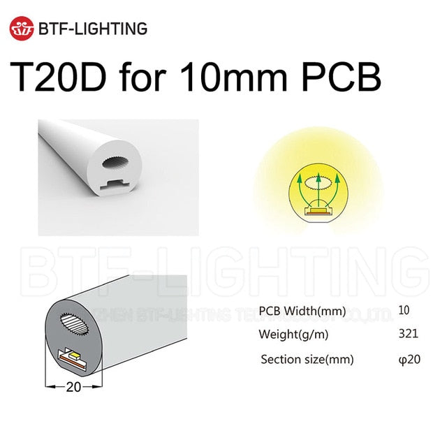 WS2812B WS2811 Neon Sign Tube SK6812 RGBW LED Strip Light Silica Gel 1m 2m 3m 4m 5m Flexible Neon Soft Lights Tube for Outdoors