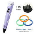 Myriwell 3D Pen DIY 3D Printer Pen Drawing Pens 3d Printing Best for Kids With ABS Filament 1.75mm Christmas Birthday Gift
