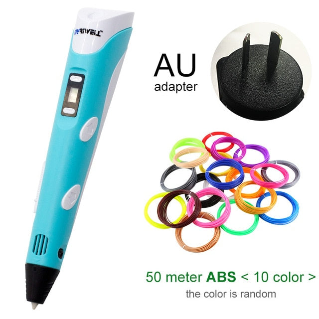 Myriwell 3D Pen DIY 3D Printer Pen Drawing Pens 3d Printing Best for Kids With ABS Filament 1.75mm Christmas Birthday Gift