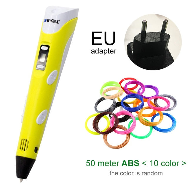 Myriwell 3D Pen DIY 3D Printer Pen Drawing Pens 3d Printing Best for Kids With ABS Filament 1.75mm Christmas Birthday Gift